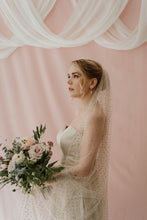 Load image into Gallery viewer, Aurora blush sparkly crystal veil