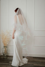 Load image into Gallery viewer, Odette ruffle veil with blusher