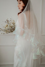 Load image into Gallery viewer, Odette ruffle veil with blusher