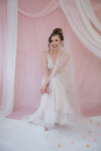 Load image into Gallery viewer, Delilah pink, gold and ivory petal veil