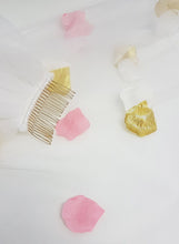 Load image into Gallery viewer, Delilah pink, gold and ivory petal veil