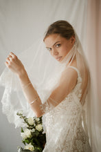 Load image into Gallery viewer, Colette two tier lace edged wedding veil