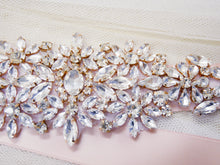 Load image into Gallery viewer, Silver and rose gold crystal bridal belt