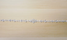 Load image into Gallery viewer, Slim silver crystal and pearl bridal belt
