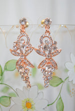 Load image into Gallery viewer, rose gold wedding earrings