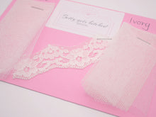 Load image into Gallery viewer, Fabric samples for Lena lace edged veil
