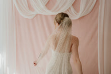Load image into Gallery viewer, Aurora blush sparkly crystal veil
