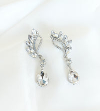 Load image into Gallery viewer, Crystal drop bridal earrings
