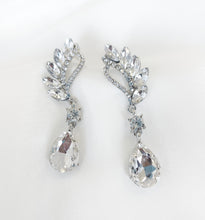 Load image into Gallery viewer, Crystal drop bridal earrings
