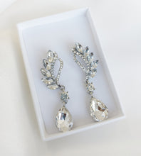 Load image into Gallery viewer, Crystal drop bridal earrings
