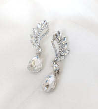 Load image into Gallery viewer, Crystal drop bridal earrings
