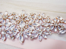 Load image into Gallery viewer, Silver and rose gold crystal bridal belt
