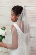 Load image into Gallery viewer, Faye and Lana Swarovski crystal veil fabric samples
