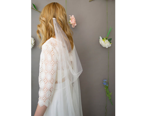 draped wedding veil