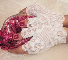 Load image into Gallery viewer, white wedding gloves
