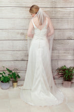 Load image into Gallery viewer, Faye and Lana Swarovski crystal veil fabric samples
