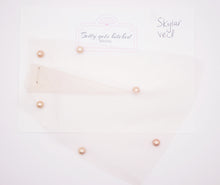 Load image into Gallery viewer, Fabric sample, Skylar blush pearl short wedding veil
